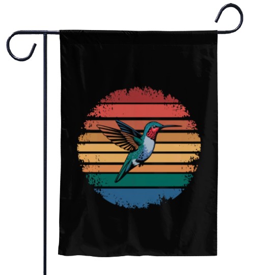 Retro Vintage Hummingbird Lover Nature Gifts Garden Flags