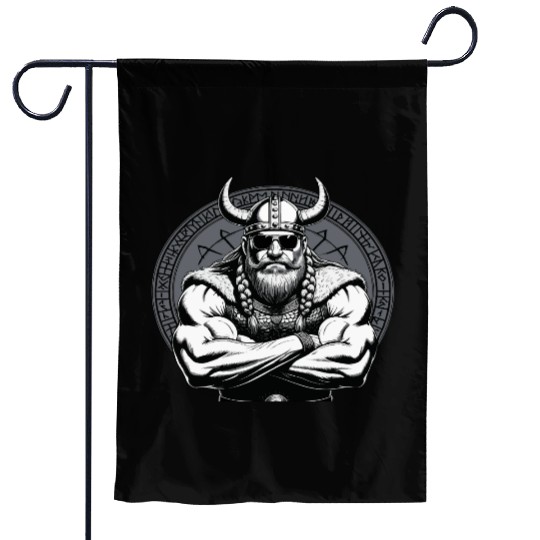 Viking Warrior Man Odin Thor Norman Walhalla Garden Flags