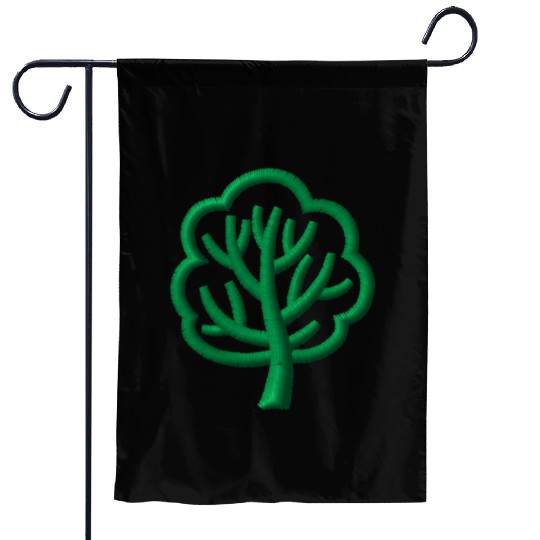 Tree embroidered Garden Flags