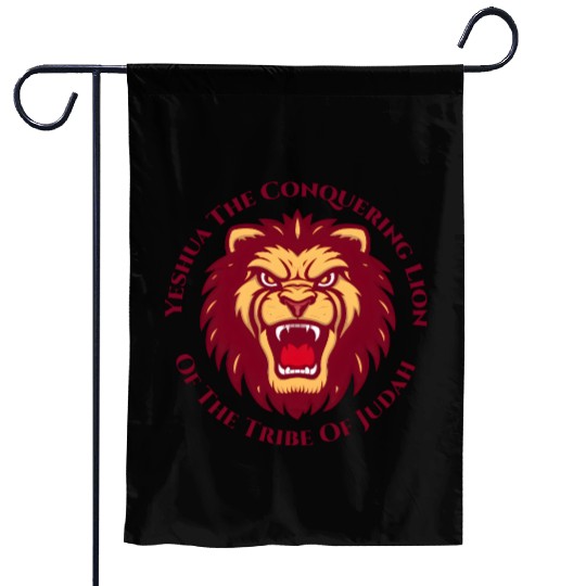 Yeshua Hamashiach the Conquering Lion of Judah Lon Garden Flags