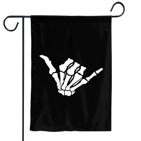 Skeleton Shaka Hand – Bone Hang Loose Garden Flags