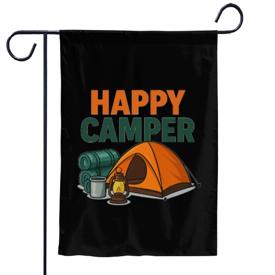 Happy Camper – Cozy Camping Vibes Garden Flags