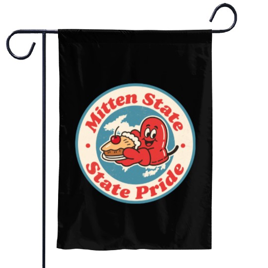 Great Lakes Charm Michigan Mitten Vintage Style Garden Flags