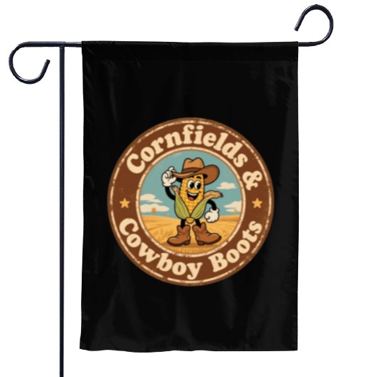 Heart of Nebraska Cornfield Charm Vintage Style Garden Flags