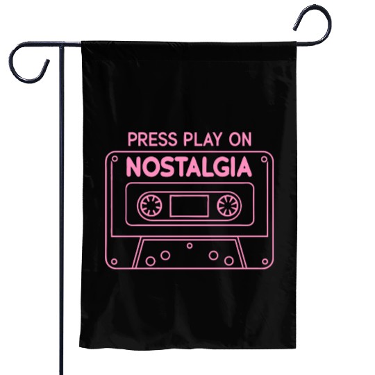 Press Play Nostalgia Cassette 80s 90s Garden Flags