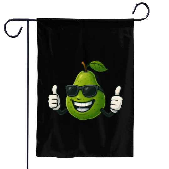 Cute cartoon pear guava fruit summer joy Garden Flags