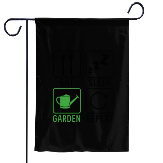 Eat Sleep Code Repeat – Funny Programmer Lifestyle Garden Flags