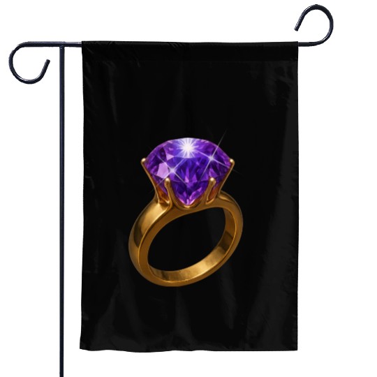 Royal Amethyst: The Elegance of Purple Gemstone Garden Flags