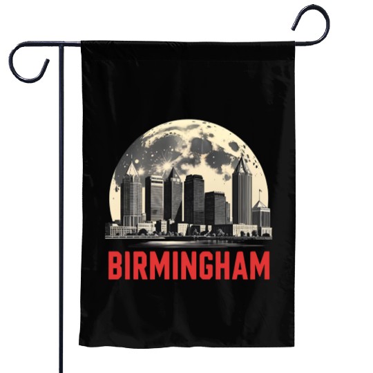 Birmingham City Albm Skyline Full Moon Garden Flags