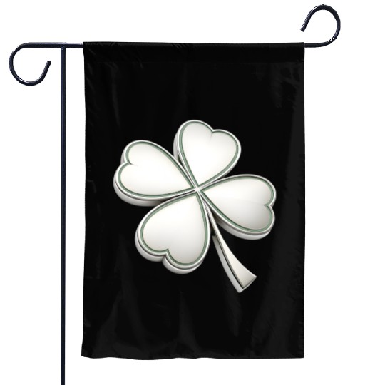 Vibrant Shamrock Logo Celebrating Irish Garden Flags