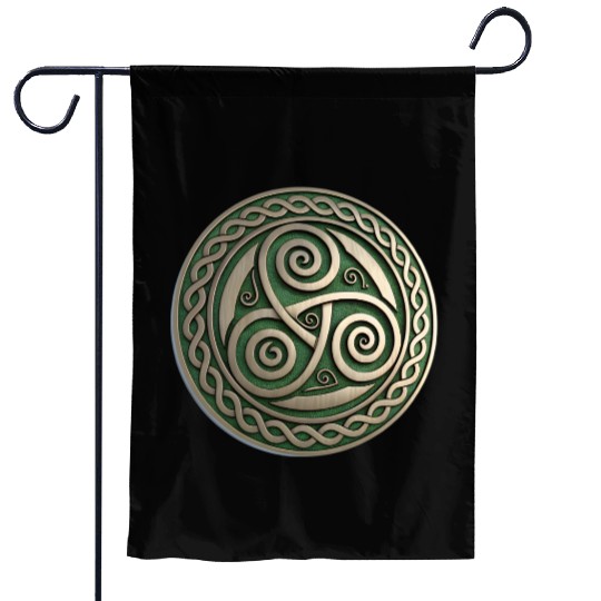 Green Festival Logo Representing Irish Garden Flags