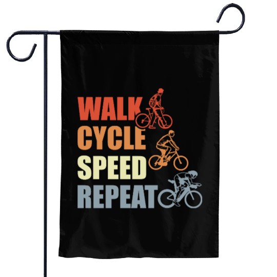 Cycling Routine Garden Flags