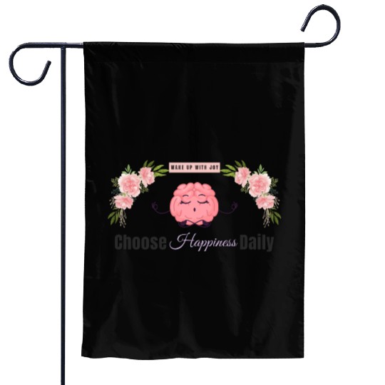 Choose Happiness Brain Zen - Therapist Wellness Garden Flags