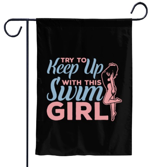Funny Swim Girl Garden Flags