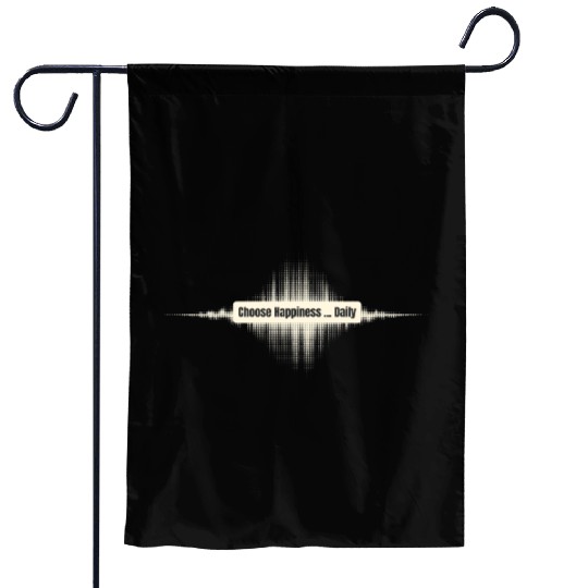 Choose Happiness Soundwave - Music Therapy Gift Garden Flags