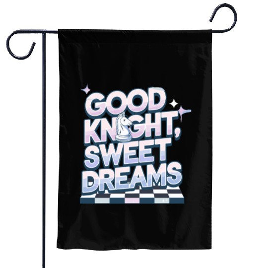 Good Knight, Sweet Dreams Chess Lover's Fantasy Garden Flags