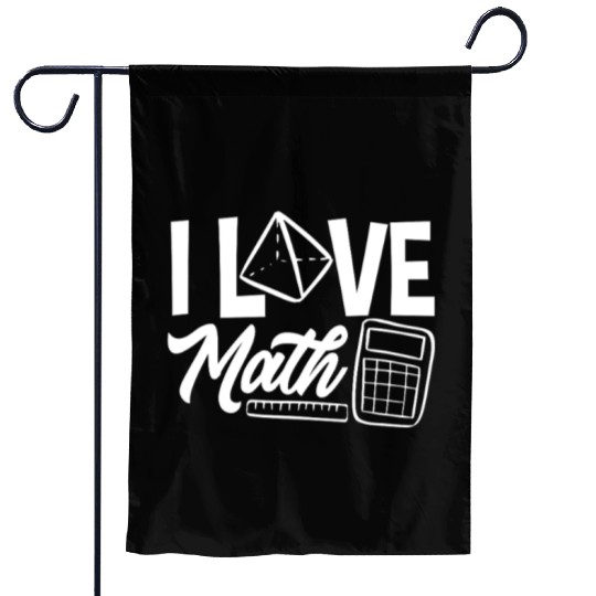 Math Teacher I Love Math Geometric Vibes Garden Flags