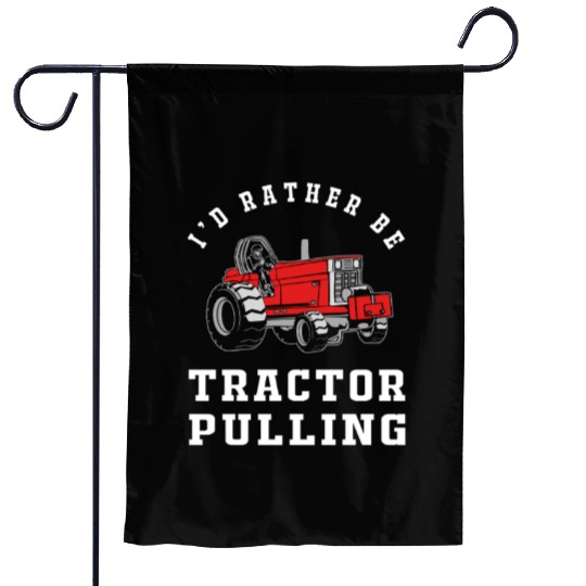 Tractor Driver Tractor Pulling Garden Flags