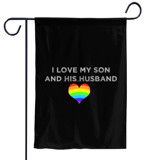 I love my son & his husband mom dad LGBTQ wedding Garden Flags
