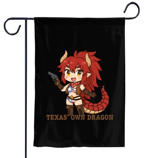 Texas' Own Dragon, Zentreya Chibi Sticker Design Garden Flags