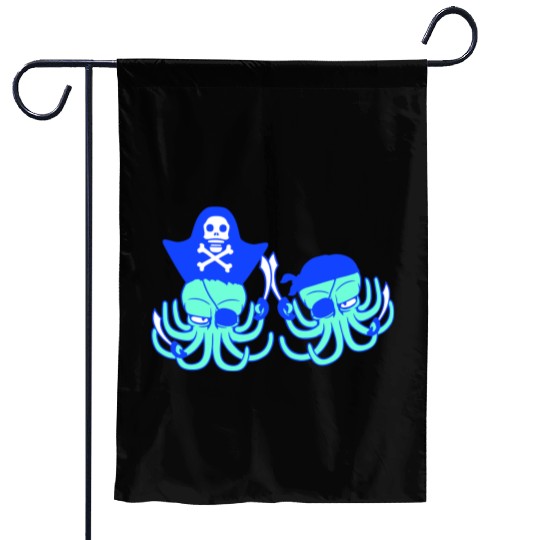 Two octopus pirate sailing crew captain privateer Garden Flags