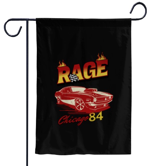 Vintage Rage Chicago 84 Muscle Car Art Garden Flags