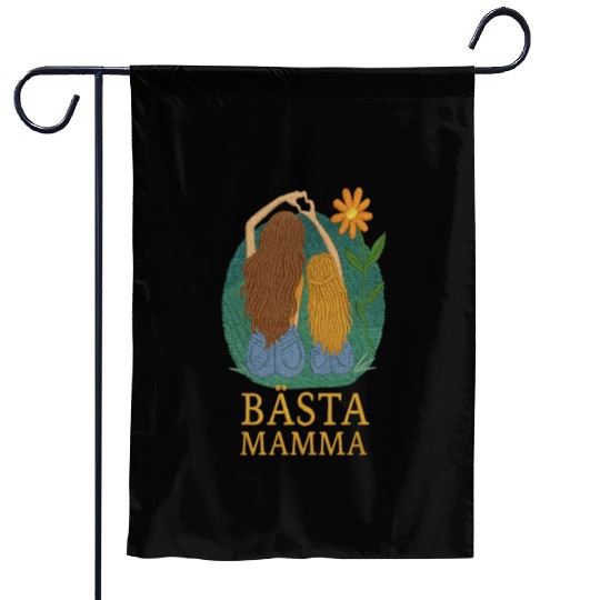Best Mom Embroidered Style - Mother and Daughter Garden Flags