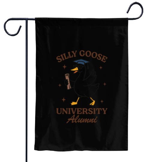 Silly goose university alumni Garden Flags