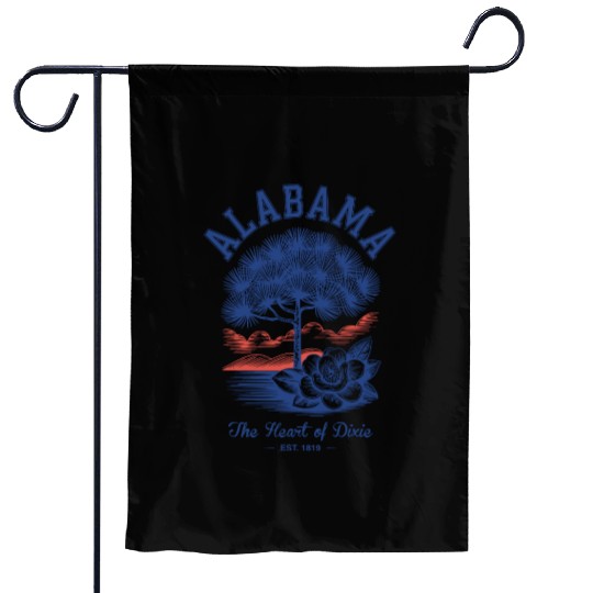 Albm State Outline – License Plate Art Garden Flags