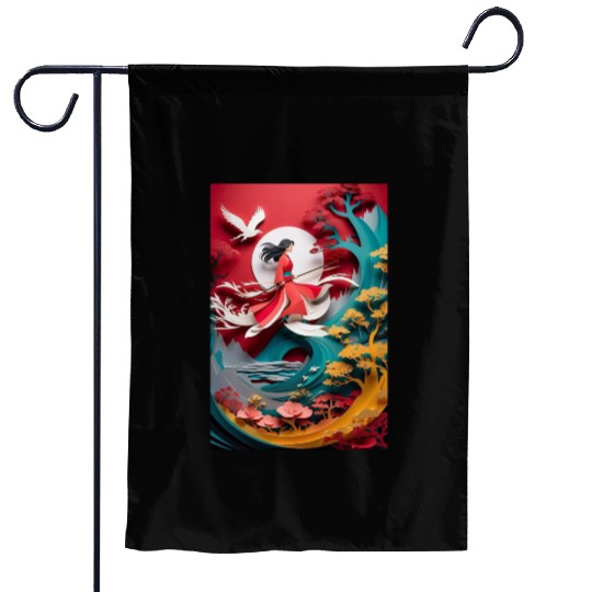 Crimson Warrior Garden Flags