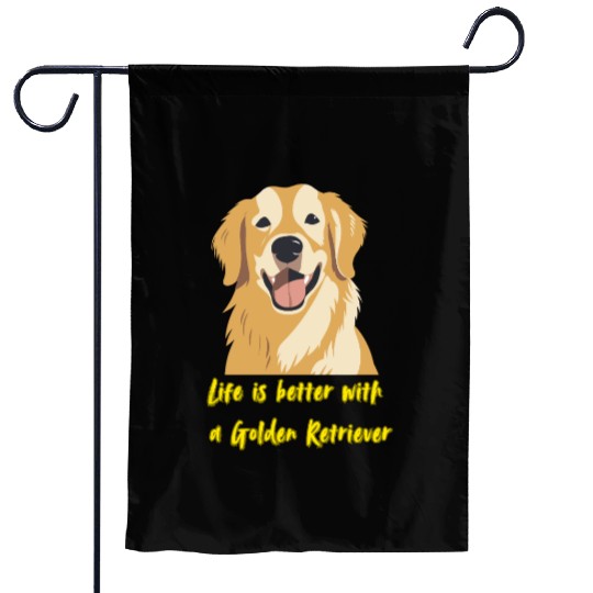 Life Is Better With a Golden Retriever – Dog Lover Garden Flags