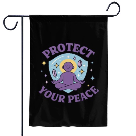 Protect Your Peace Meditation Zen Spiritual M Garden Flags