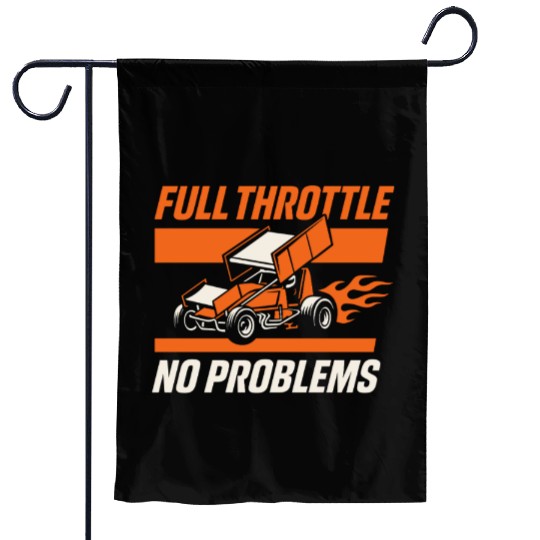 Sprint Car Racing Dirt Track Speed Oval Race Garden Flags