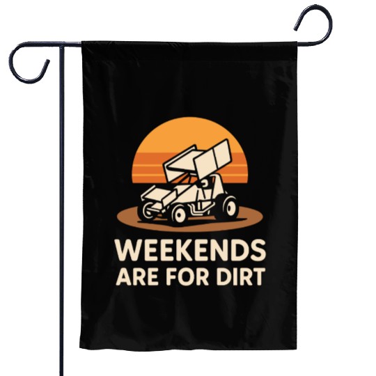 Sprint Car Racing Dirt Track Speed Oval Race Garden Flags