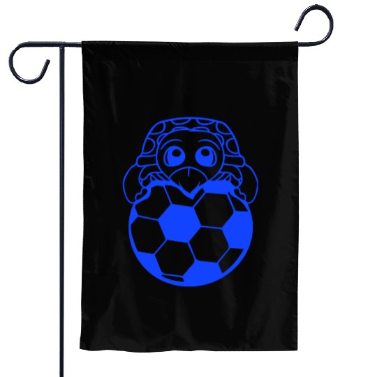 Turtle soccer ball play club fan hobby game fun Garden Flags