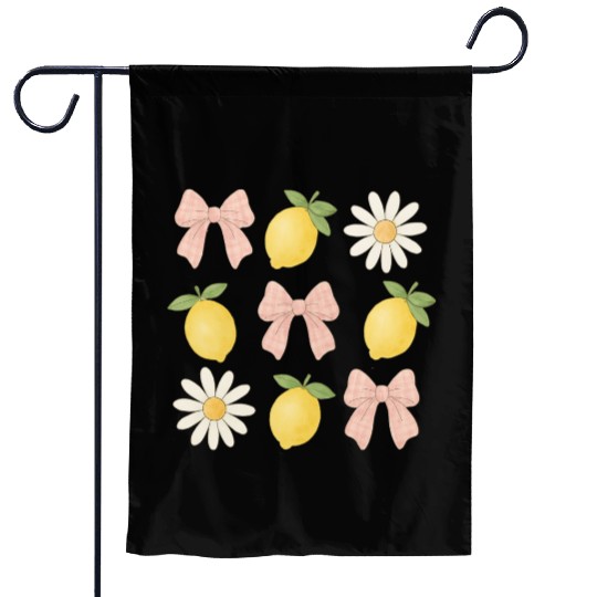 Lemon Bow Summer Vacation Garden Flags