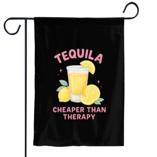 Tequila therapy Lemon Summer Garden Flags
