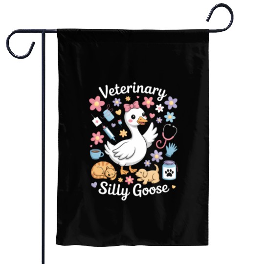 Veterinarian Silly Goose Veterinary Medicine Garden Flags
