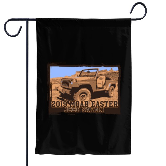 Vintage Jeep Safari Garden Flags