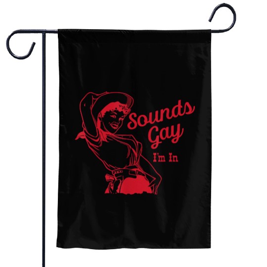 Retro Cowgirl Pride Sounds Fun Garden Flags