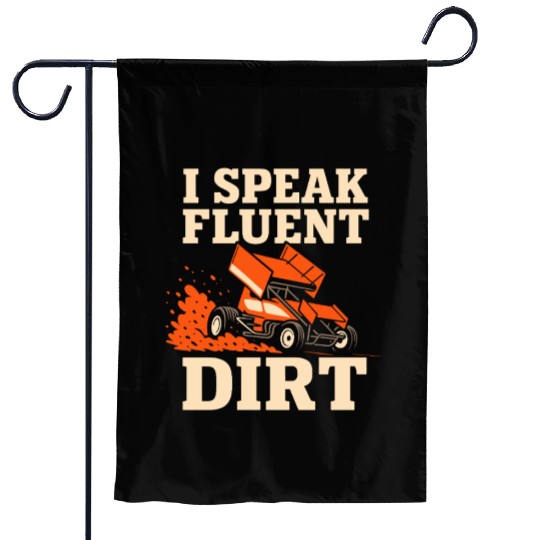 Sprint Car Racing Dirt Track Speed Oval Race Garden Flags