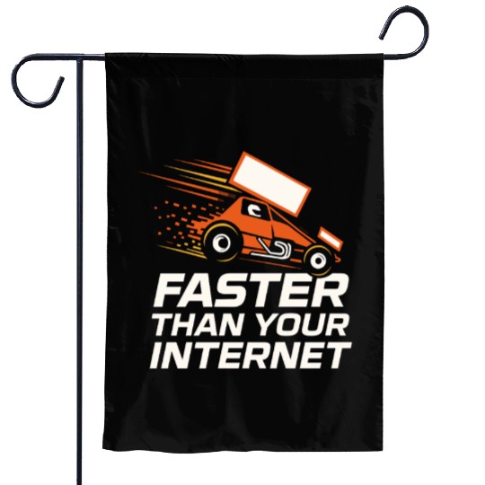 Sprint Car Racing Dirt Track Speed Oval Race Garden Flags