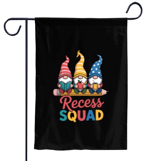 Recess Squad Teacher Para Playground Student Garden Flags