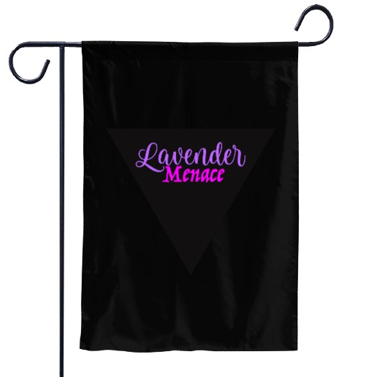Lavender Menace Black Triangle Garden Flags