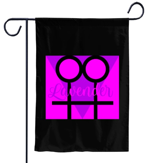 Women Symbol with Lavender Triangle Garden Flags