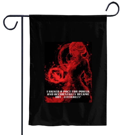 Female Warlock Garden Flags