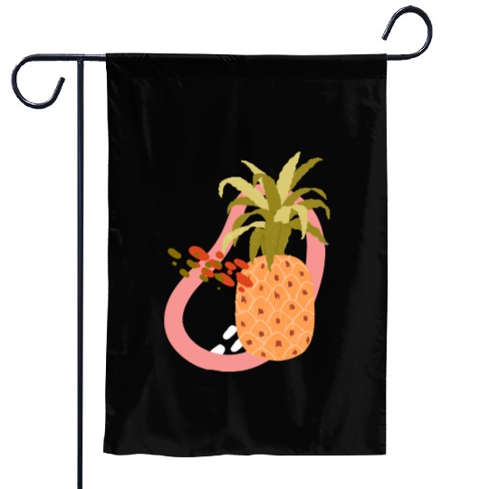 summer time tropical fruit Realistic Pineapple Garden Flags