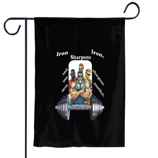 The Iron Sharpens Iron Scripture Garden Flags