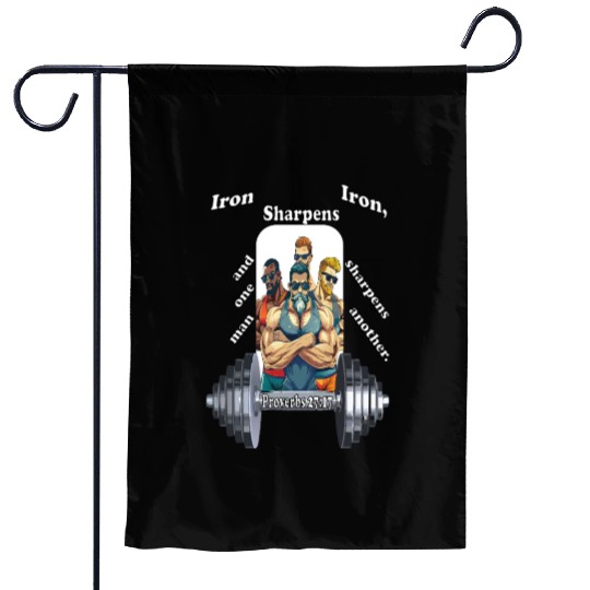 The Iron Sharpens Iron Scripture Garden Flags