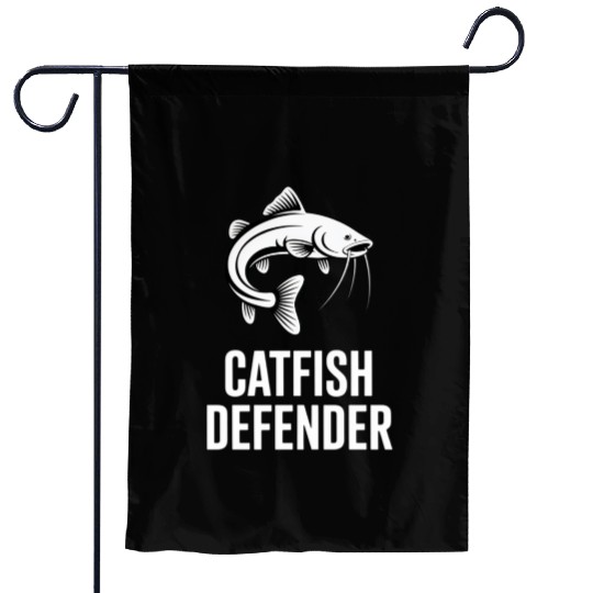 Catfish Defender design for anglers and fish lover Garden Flags